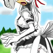 エッチなメイド服の鶴さんのパンツ没収