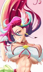 キュアフラミンゴ　腹筋おっぱい