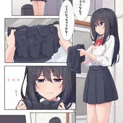 スカートを洗いに来たふたなり少女