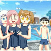 プールサイドにて