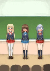 黒板の前でぜんら