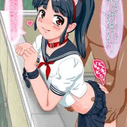 学校のベランダで