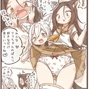貧乳ねこみみ少女（イラスト漫画４枚）