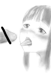 【精液練習？】舌出し