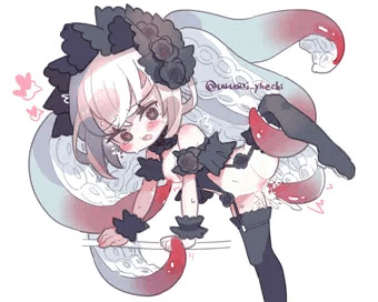触腕が暴走してしまうルルイカちゃん