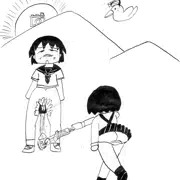バウンドして突き刺す