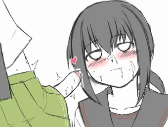 主砲整備のお手伝いをする吹雪ちゃん