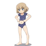 描いてみたかった例の水着とカチューシャ