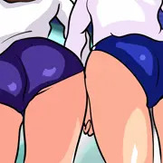 霧と清のブルマ姿③
