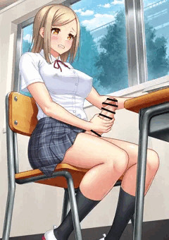 授業中に我慢できずオナニーしちゃうふたなりJK