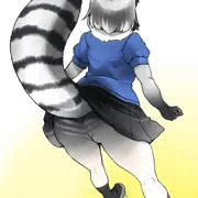 タイツに透けるアライさん柄パンツ