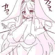 ししおどしに乳をたぷたぷされる兎娘ちゃん