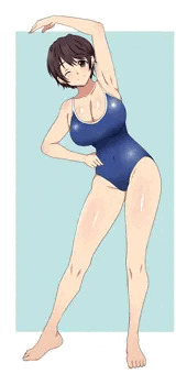及川雫　スクール水着