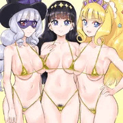 菓彩あまね巨乳パフィーニップルゴールデンマイクロビキニハミ陰毛部