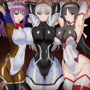 触手拘束乳合わせ