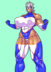 ヒーロー的な筋肉娘