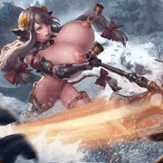 トロールと戦う裸族の牛娘ちゃん