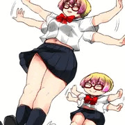 漫画とかでしか見ないブレーキをする女その２