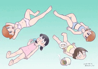暑いとだらけるシリーズ。