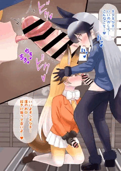 キタキツネのお口をぐちゃぐちゃにしちゃったギンギツネ