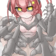 過去絵リメイクムカデ人外娘ロリっこ絵