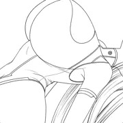 やられくノ一（線画）