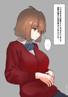 ４…乳のデカいかわいい後輩の女子に勃起しているところを見られた！
