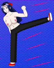 黒ズボンキック藤堂香澄