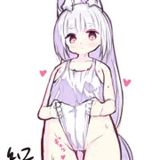 みにみにぷにぷに白スクミニ白狐
