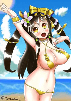【アビホラ差分】水着三笠