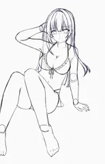 まばたきしてる女の子（雪緒）