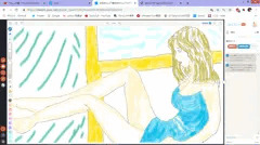 横向きの女