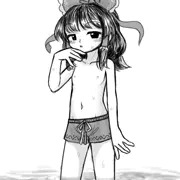 霊夢ちゃん男水着チャレンジ