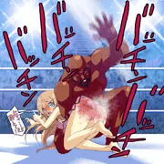 桐乃VS黒人レスラー