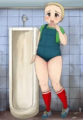 男性用小便器。