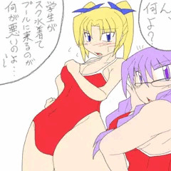市営プールにスク水で行くトイレが好きな風紀委員とツンでエロな学級委員長