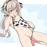 牛柄ハイレグ水着ヒフミちゃん 3