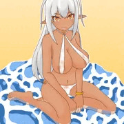 浅瀬のダークエルフさん