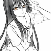 黒髪ロング