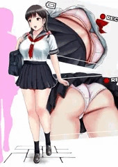 盗撮される三つ編み少女