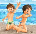 波と少年