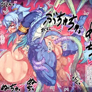 【膨腹・スカトロ】セイリュウ様触手アナル出産🐲【触手】