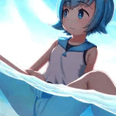 スイレンちゃんは海の中でしちゃう派（ずらし差分）