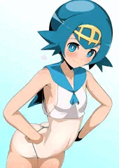 日焼け肌にマイクロビキニのスイレンちゃん