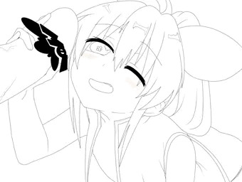 ニジエたん線画