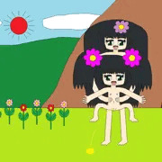 朝の野生のおしっこ