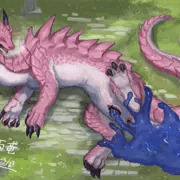 メスドラと迫るスライム