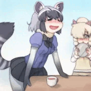 カフェは落ち着くしいいところなのだ、よしアライさんはシコるのだ