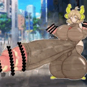 キンタマスーツ+チンポ武装をつけたふたなり響ちゃん。