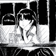 喫茶店だか、ファミレスだかで少し不機嫌になっている女の子